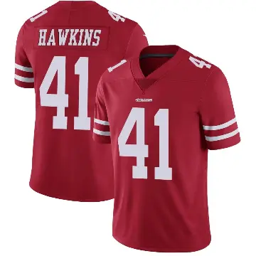 ＃41 Men's Tayler Hawkins Red Limited San Francisco 49ers Team Color Vapor Untouchable Jersey