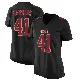 ＃41 Women's Tayler Hawkins Black Game San Francisco 49ers Fashion Jersey