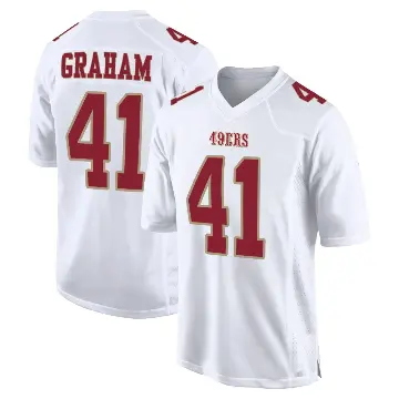 ＃41 Youth Jalen Graham White Game San Francisco 49ers Fashion Jersey