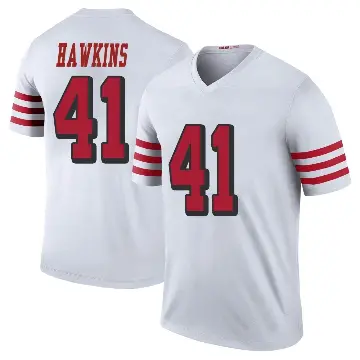 ＃41 Youth Tayler Hawkins White Legend San Francisco 49ers Color Rush Jersey