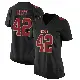 ＃42 Women's Ronnie Lott Black Game San Francisco 49ers Fashion Jersey