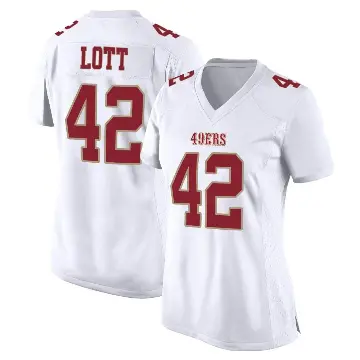 ＃42 Women's Ronnie Lott White Game San Francisco 49ers Fashion Jersey