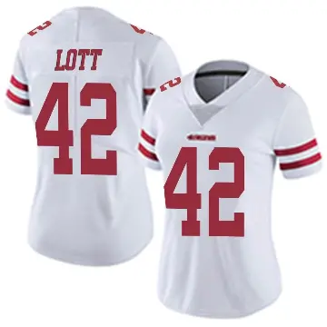 ＃42 Women's Ronnie Lott White Limited San Francisco 49ers Vapor Untouchable Jersey
