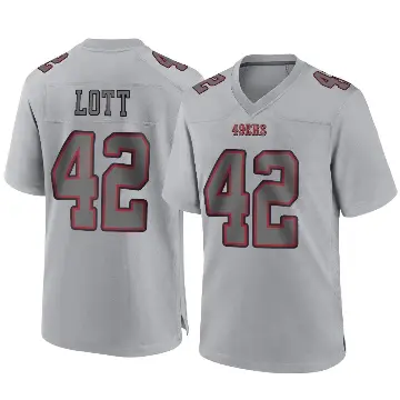 ＃42 Youth Ronnie Lott Gray Game San Francisco 49ers Atmosphere Fashion Jersey