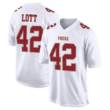 ＃42 Youth Ronnie Lott White Game San Francisco 49ers Fashion Jersey