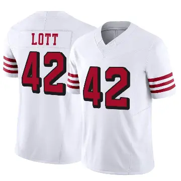 ＃42 Youth Ronnie Lott White Limited San Francisco 49ers Alternate Vapor F.U.S.E. Jersey