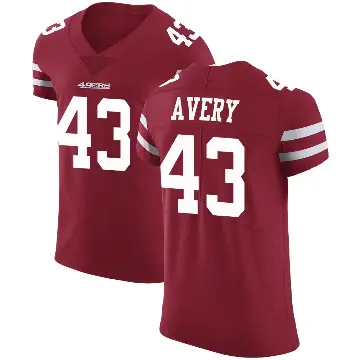 ＃43 Men's Tre Avery Red Elite San Francisco 49ers Team Color Vapor Untouchable Jersey
