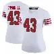＃43 Women's Tashaun Gipson Sr. White Legend San Francisco 49ers Color Rush Jersey
