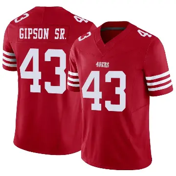 ＃43 Youth Tashaun Gipson Sr. Scarlet Limited San Francisco 49ers Vapor F.U.S.E. Jersey
