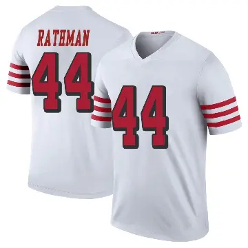 ＃44 Men's Tom Rathman White Legend San Francisco 49ers Color Rush Jersey