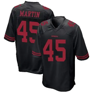 ＃45 Youth Nick Martin Black Game San Francisco 49ers Alternate Jersey