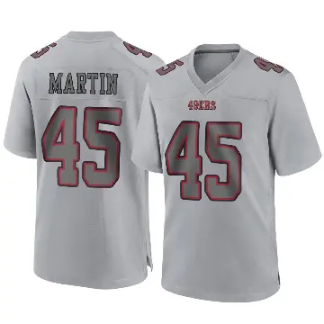 ＃45 Youth Nick Martin Gray Game San Francisco 49ers Atmosphere Fashion Jersey