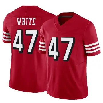 ＃47 Youth DaShaun White Scarlet Limited San Francisco 49ers Alternate Vapor F.U.S.E. Jersey