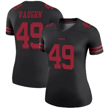 ＃49 Women's Ke'Shawn Vaughn Black Legend San Francisco 49ers Color Rush Jersey