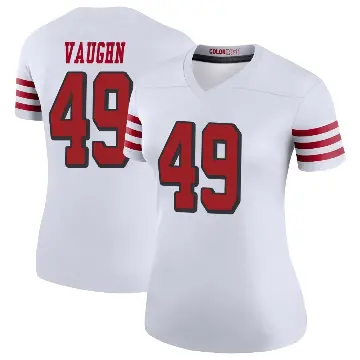 ＃49 Women's Ke'Shawn Vaughn White Legend San Francisco 49ers Color Rush Jersey