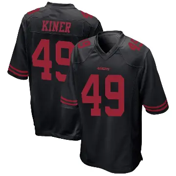 ＃49 Youth Corey Kiner Black Game San Francisco 49ers Alternate Jersey