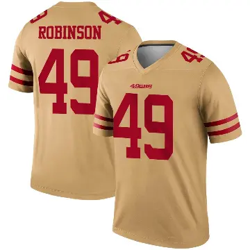 ＃49 Youth Jakob Robinson Gold Legend San Francisco 49ers Inverted Jersey