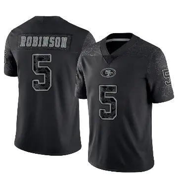 ＃5 Men's Demarcus Robinson Black Limited San Francisco 49ers Reflective Jersey