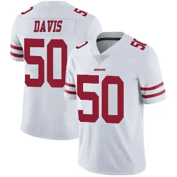 ＃50 Men's Khalil Davis White Limited San Francisco 49ers Vapor Untouchable Jersey