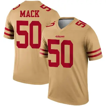 ＃50 Youth Alex Mack Gold Legend San Francisco 49ers Inverted Jersey