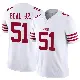 ＃51 Men's Robert Beal Jr. White Limited San Francisco 49ers Vapor F.U.S.E. Jersey