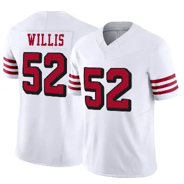 ＃52 Men's Patrick Willis White Limited San Francisco 49ers Alternate Vapor F.U.S.E. Jersey