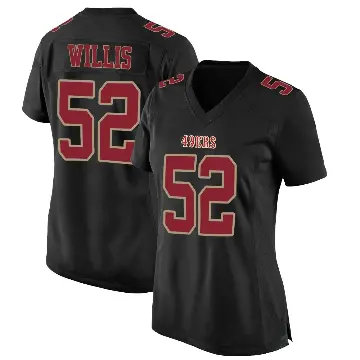＃52 Women's Patrick Willis Black Game San Francisco 49ers Fashion Jersey