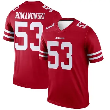 ＃53 Men's Bill Romanowski Scarlet Legend San Francisco 49ers Jersey
