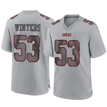 ＃53 Men's Dee Winters Gray Game San Francisco 49ers Atmosphere Fashion Jersey