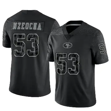 ＃53 Men's Mark Nzeocha Black Limited San Francisco 49ers Reflective Jersey
