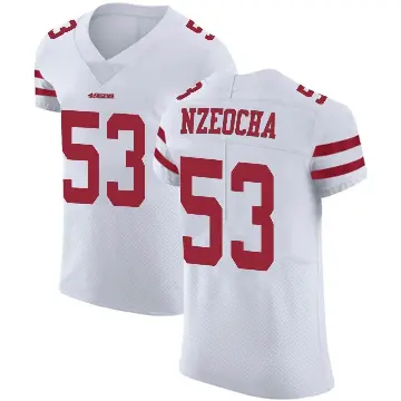 ＃53 Men's Mark Nzeocha White Elite San Francisco 49ers Vapor Untouchable Jersey
