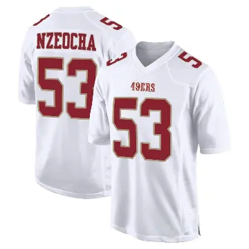 ＃53 Men's Mark Nzeocha White Game San Francisco 49ers Fashion Jersey