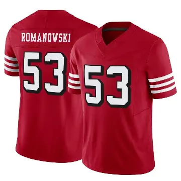 ＃53 Youth Bill Romanowski Scarlet Limited San Francisco 49ers Alternate Vapor F.U.S.E. Jersey
