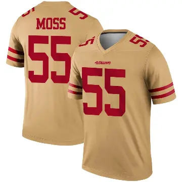 ＃55 Men's Drew Moss Gold Legend San Francisco 49ers Inverted Jersey