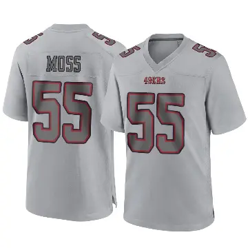 ＃55 Men's Drew Moss Gray Game San Francisco 49ers Atmosphere Fashion Jersey