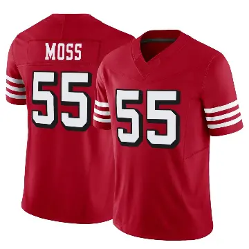 ＃55 Men's Drew Moss Scarlet Limited San Francisco 49ers Alternate Vapor F.U.S.E. Jersey