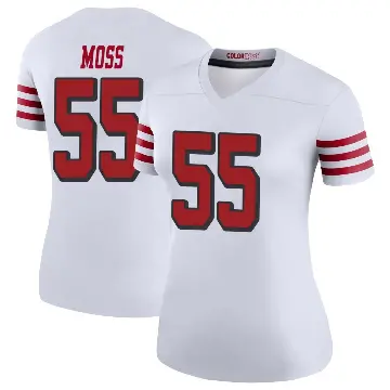 ＃55 Women's Drew Moss White Legend San Francisco 49ers Color Rush Jersey