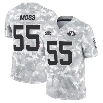 ＃55 Youth Drew Moss Arctic Camo Limited San Francisco 49ers 2024 Salute to Service Jersey