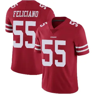 ＃55 Youth Jon Feliciano Red Limited San Francisco 49ers Team Color Vapor Untouchable Jersey