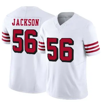 ＃56 Men's Tarron Jackson White Limited San Francisco 49ers Alternate Vapor F.U.S.E. Jersey