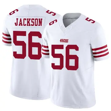 ＃56 Men's Tarron Jackson White Limited San Francisco 49ers Vapor F.U.S.E. Jersey