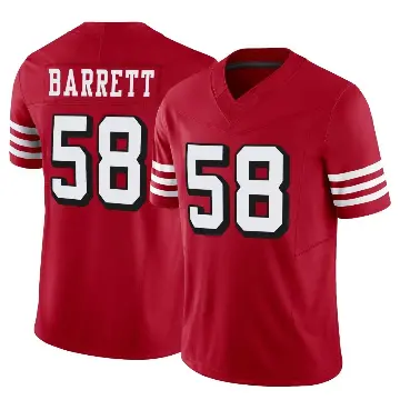 ＃58 Men's Alex Barrett Scarlet Limited San Francisco 49ers Alternate Vapor F.U.S.E. Jersey
