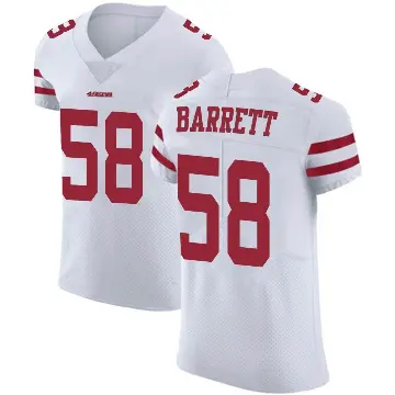 ＃58 Men's Alex Barrett White Elite San Francisco 49ers Vapor Untouchable Jersey