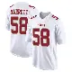 ＃58 Men's Alex Barrett White Game San Francisco 49ers Fashion Jersey