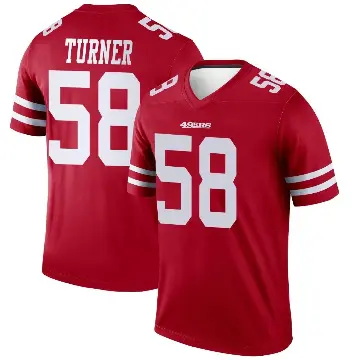 ＃58 Men's Keena Turner Scarlet Legend San Francisco 49ers Jersey