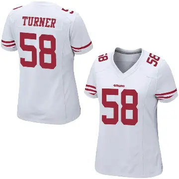 ＃58 Women's Keena Turner White Game San Francisco 49ers Jersey