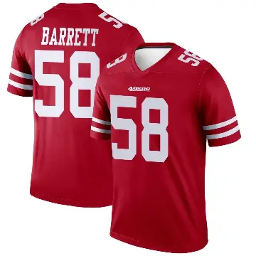 ＃58 Youth Alex Barrett Scarlet Legend San Francisco 49ers Jersey