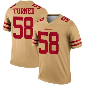＃58 Youth Keena Turner Gold Legend San Francisco 49ers Inverted Jersey