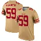 ＃59 Men's De'Vondre Campbell Gold Legend San Francisco 49ers Inverted Jersey