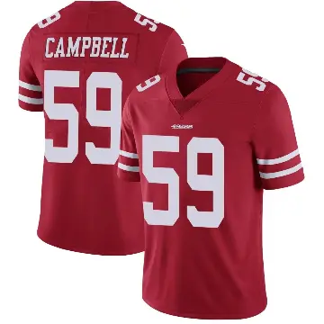 ＃59 Men's De'Vondre Campbell Red Limited San Francisco 49ers Team Color Vapor Untouchable Jersey